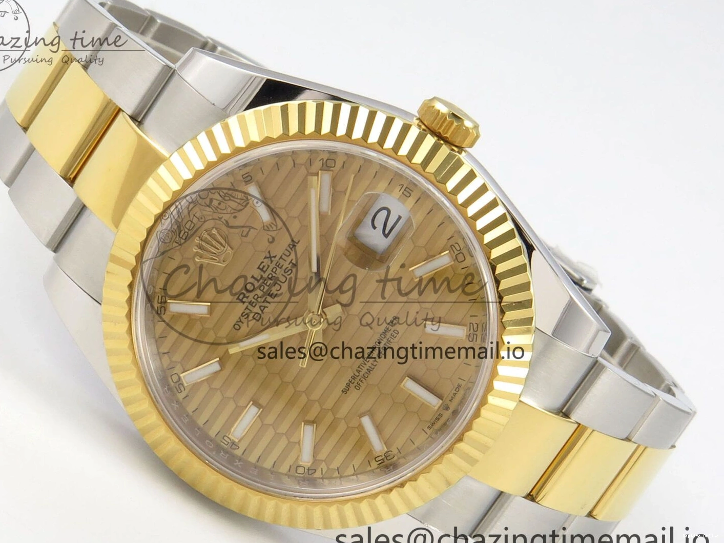 0521 DateJust 41 126333 SS YG ARF 1:1 Best Edition YG Texture Stick Dial on Oyster Bracelet SH3235 (Weighted) Efficient 209